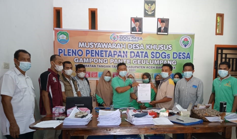 Pleno penetapan data SDGs gampont Tahun 2021